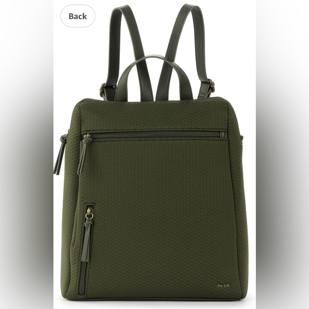 NWT The Sak Olvera Metro Neoprene Backpack Moss Green